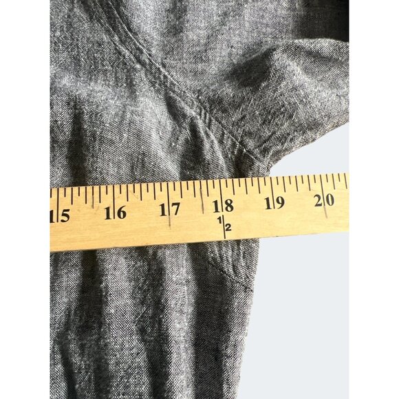 New York & Company Soho Womens Gray Long-Sleeve Button-Down Shirtdress Medium - Picture 6 of 16